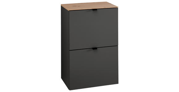 HÄNGESCHUHSCHRANK 55/84/37 cm  - Schwarz/Graphitfarben, Design, Holzwerkstoff/Metall (55/84/37cm) - Voleo