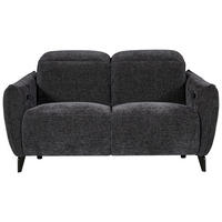 2-SITZER-SOFA Mikrofaser Grau  - Grau, Design, Textil/Metall (160/79-99/104cm) - Novel