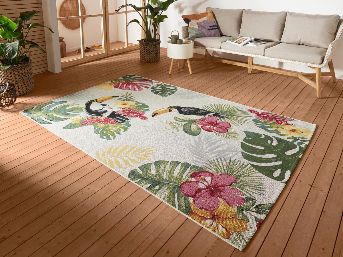 OUTDOORTEPPICH 200/285 cm Flair Creme, Multicolor  - Multicolor/Creme, Design, Kunststoff (200/285cm)