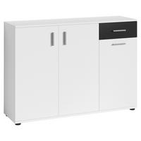KOMMODE Jakob  in 110/83,5/35,5 cm  - Silberfarben/Schwarz, MODERN, Holzwerkstoff/Kunststoff (110/83,5/35,5cm) - MID.YOU