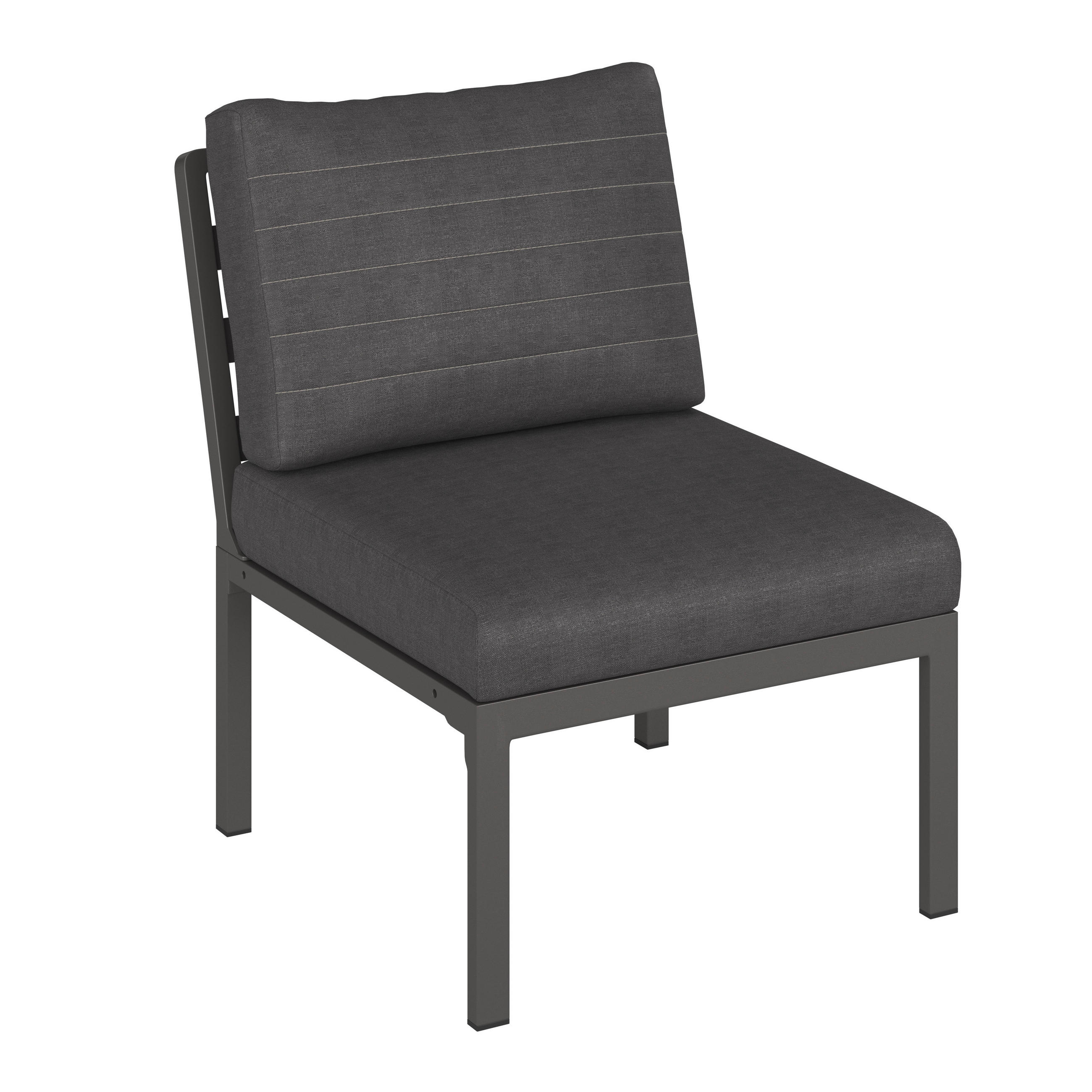LOUNGEMITTELTEIL - Dunkelgrau, Design, Textil/Metall (59/72/73cm) - Ambia Garden