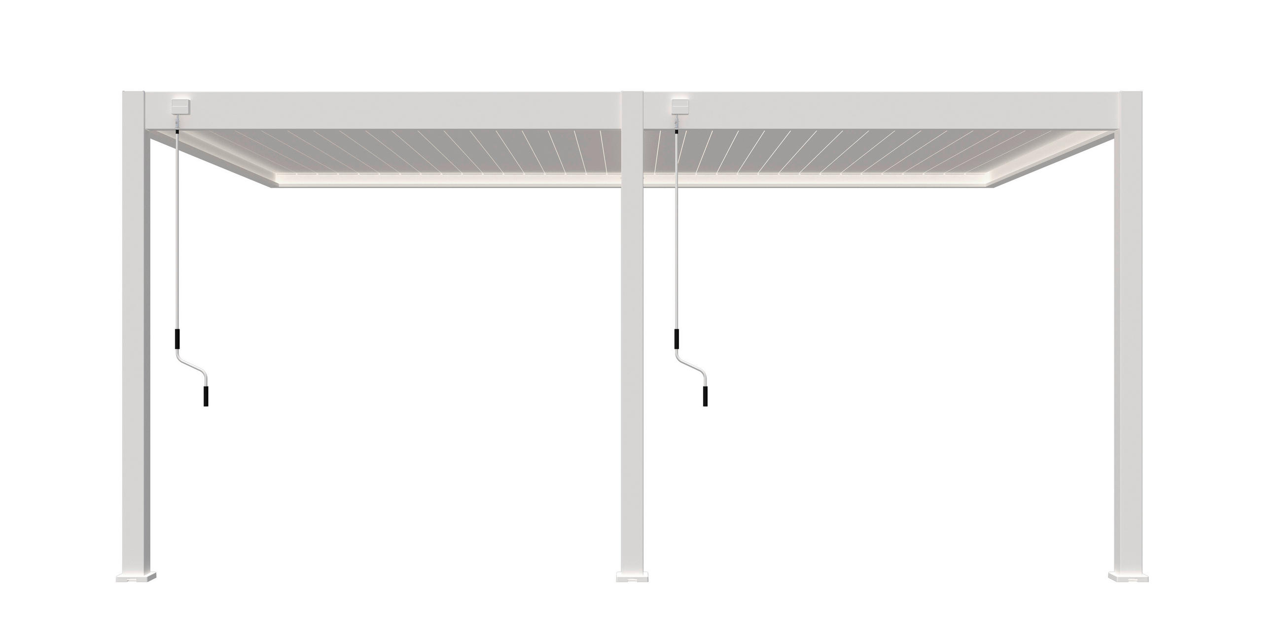 PERGOLA 530/255/360 cm Aluminium  - Weiß, Basics, Metall (530/255/360cm) - Gardenson