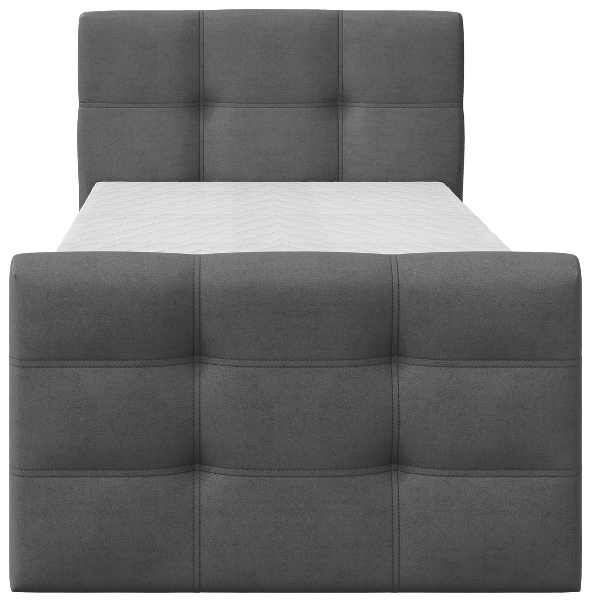 BOXBETT 120/200 cm  in Grau  - Schwarz/Grau, Basics, Kunststoff/Textil (120/200cm) - Chameo