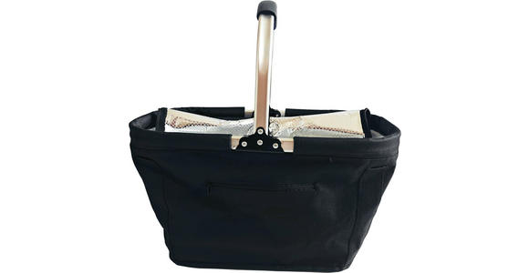EINKAUFSKORB 50/27/27 cm  - Schwarz, Basics, Kunststoff/Textil (50/27/27cm) - Boxxx