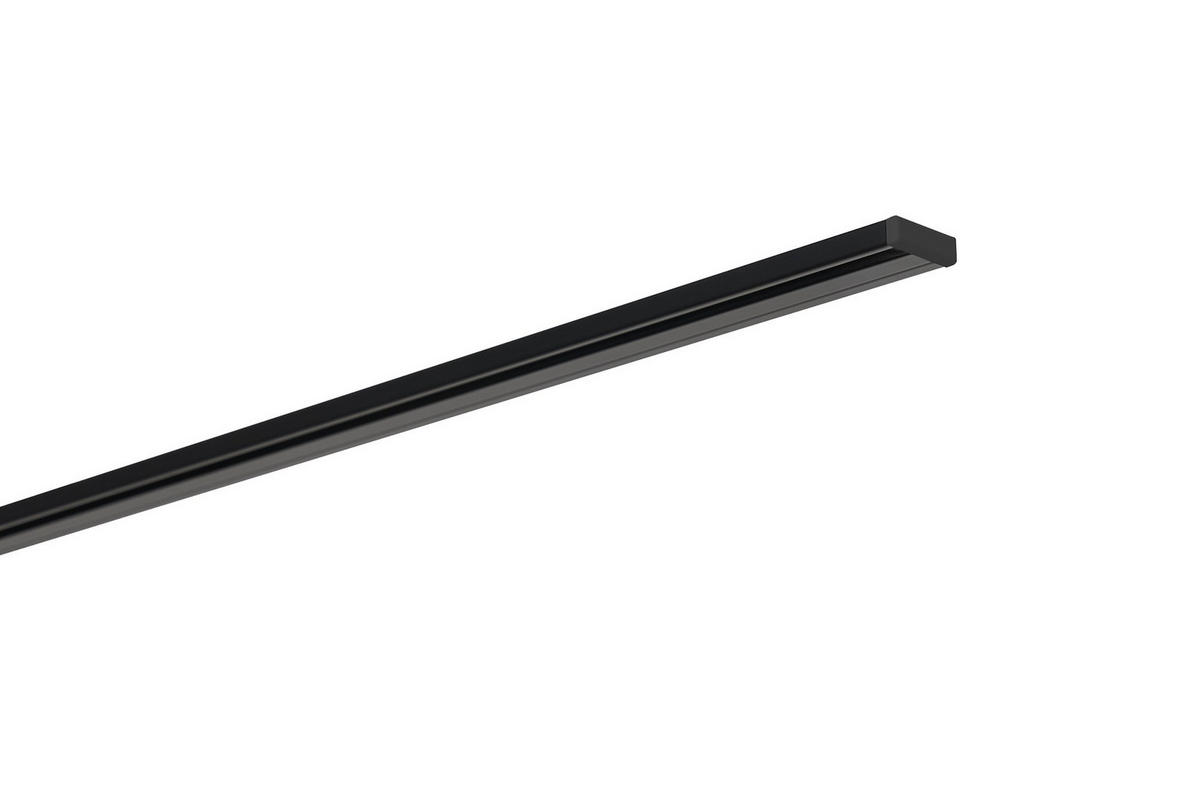 VORHANGSCHIENE - Schwarz, Basics, Metall (250cm) - Homeware
