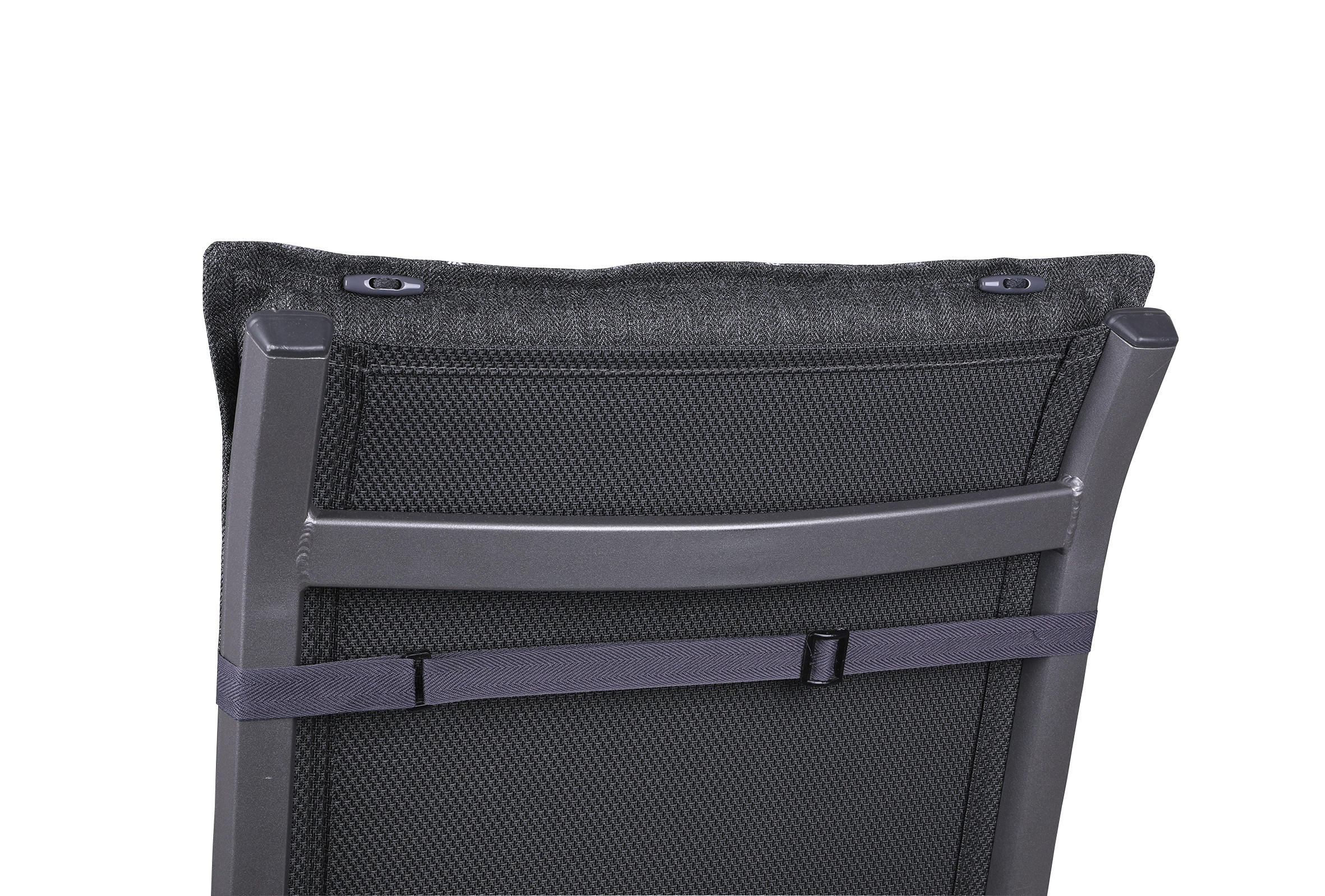 SESSELAUFLAGENSET Streifen  - Anthrazit/Grau, Basics, Textil (50/7/120cm)
