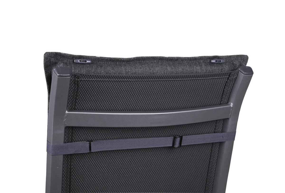 SESSELAUFLAGENSET in Anthrazit, Grau Streifen  - Anthrazit/Grau, Basics, Textil (50/7/120cm)