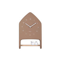 WANDUHR Love birds Mokka 20/32/7 cm  - Mokka, Basics, Kunststoff (20/32/7cm) - Karlsson