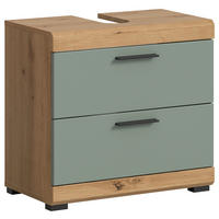WASCHBECKENUNTERSCHRANK 60/56/37 cm  - Salbeigrün/Schwarz, Modern, Holzwerkstoff/Kunststoff (60/56/37cm) - MID.YOU