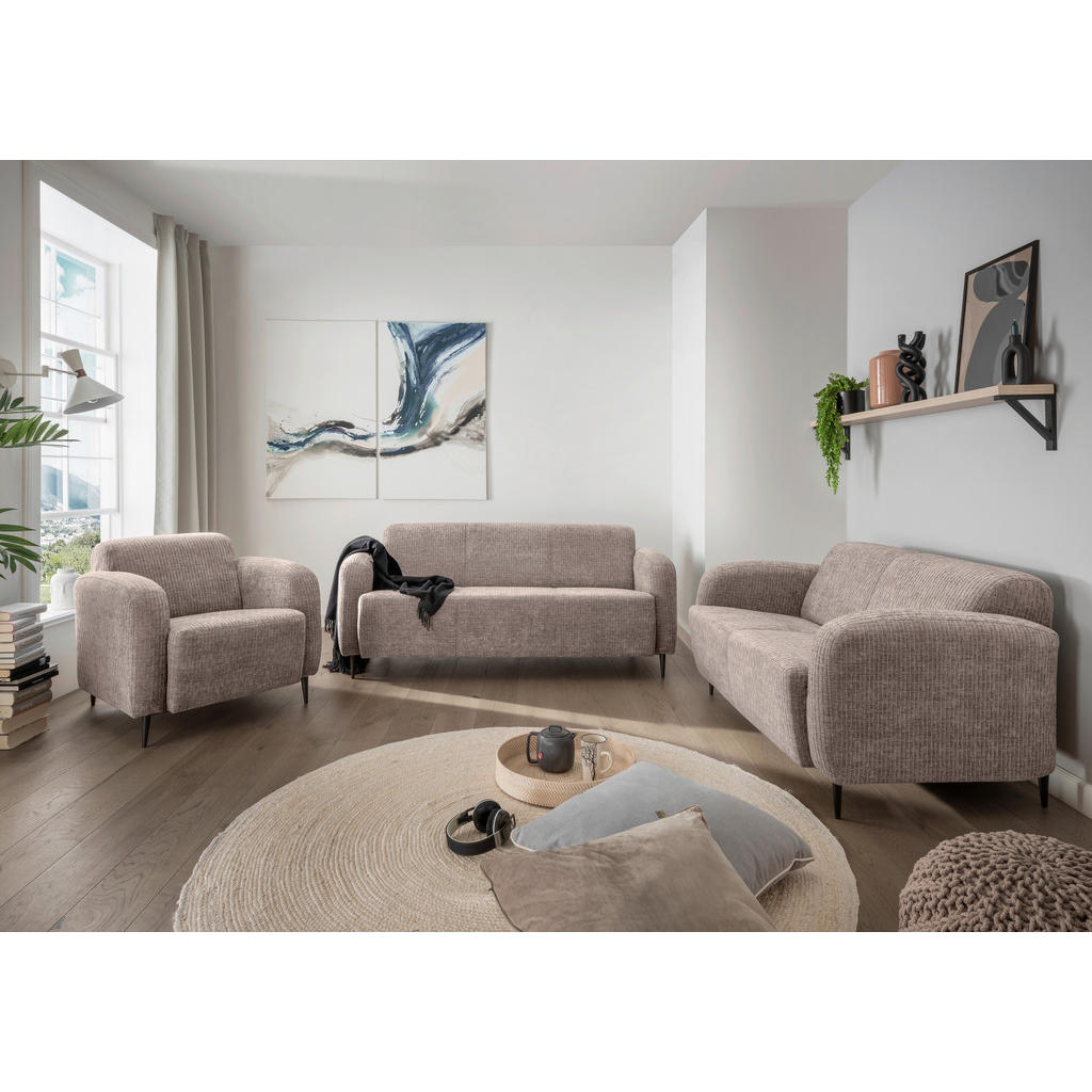 Thumbnail - Livetastic Sessel, Beige, Textil, Uni, 85x76x90 cm, Made in EU, erweiterbar (Typenauswahl), Wohnzimmer, Sessel, Polsters...