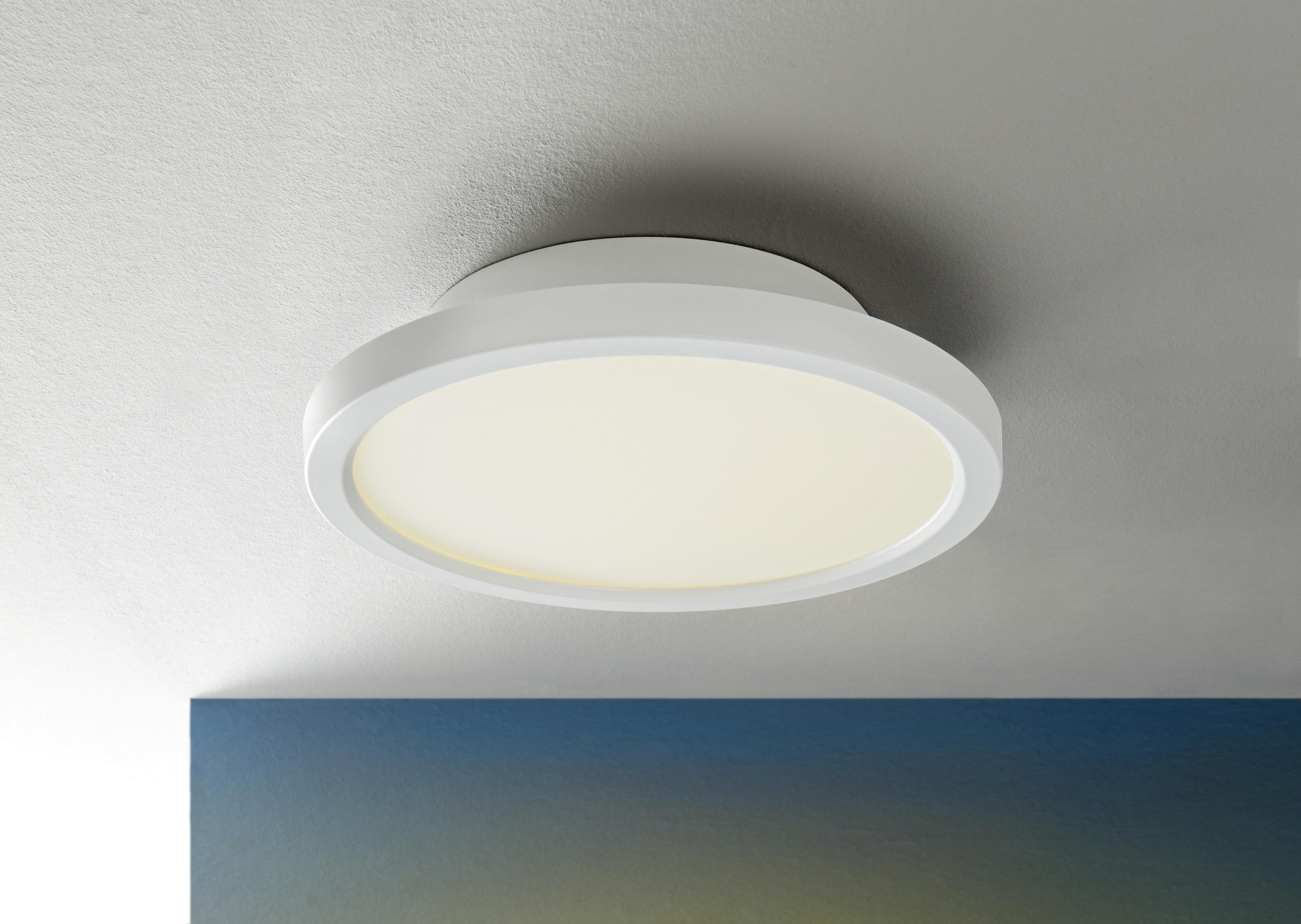 LED-DECKENLEUCHTE Flat 30/30/5,2 cm   - Weiß, Design, Metall (30/30/5,2cm) - Novel