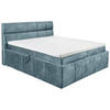 BOXBETT 180/200 cm  in Blau  - Blau/Schwarz, Konventionell, Kunststoff/Textil (180/200cm) - Modante