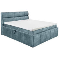 BOXBETT 180/200 cm  in Blau  - Blau/Schwarz, Konventionell, Kunststoff/Textil (180/200cm) - Modante