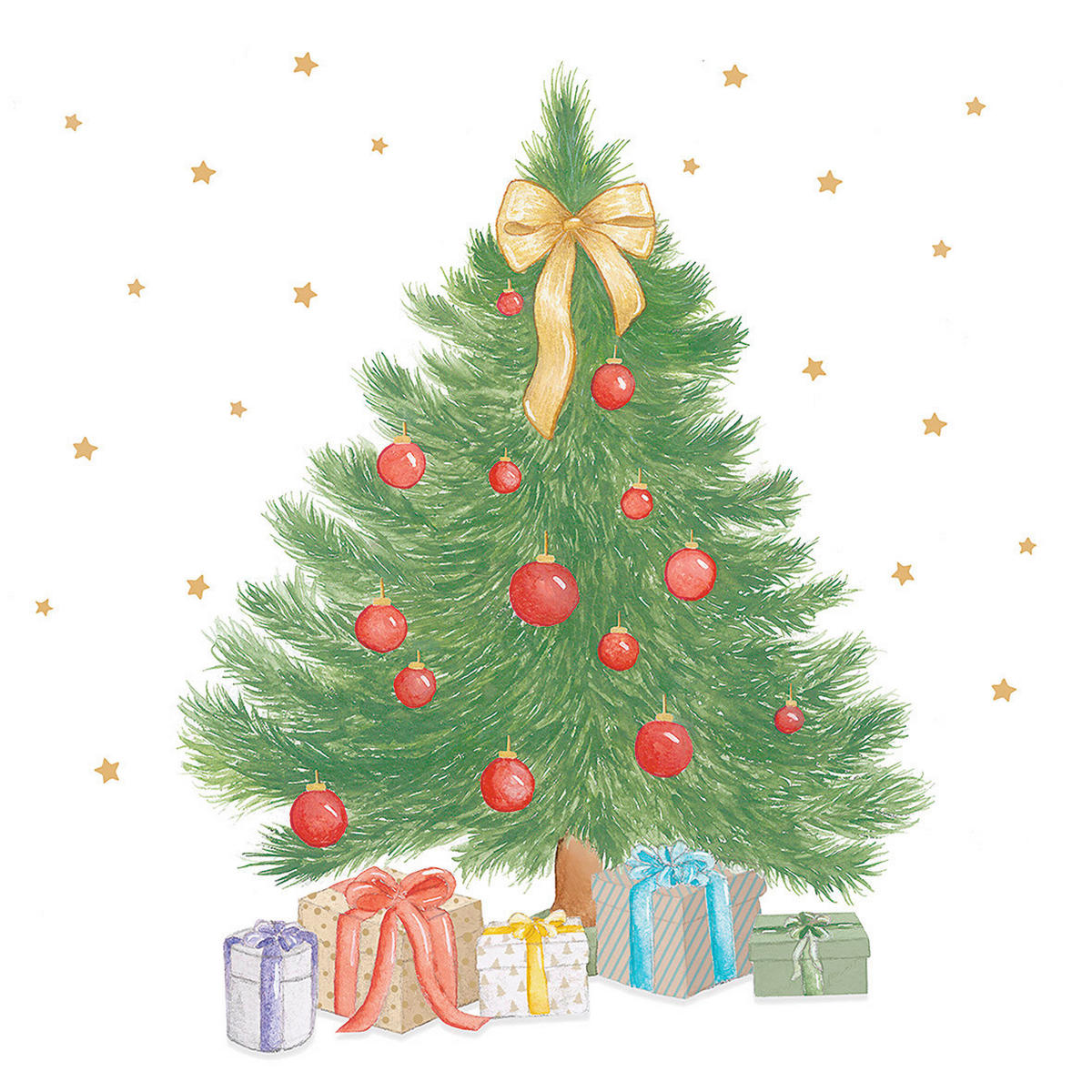 SERVIETTE    - Multicolor, Trend, Papier (17.5/17.5cm)