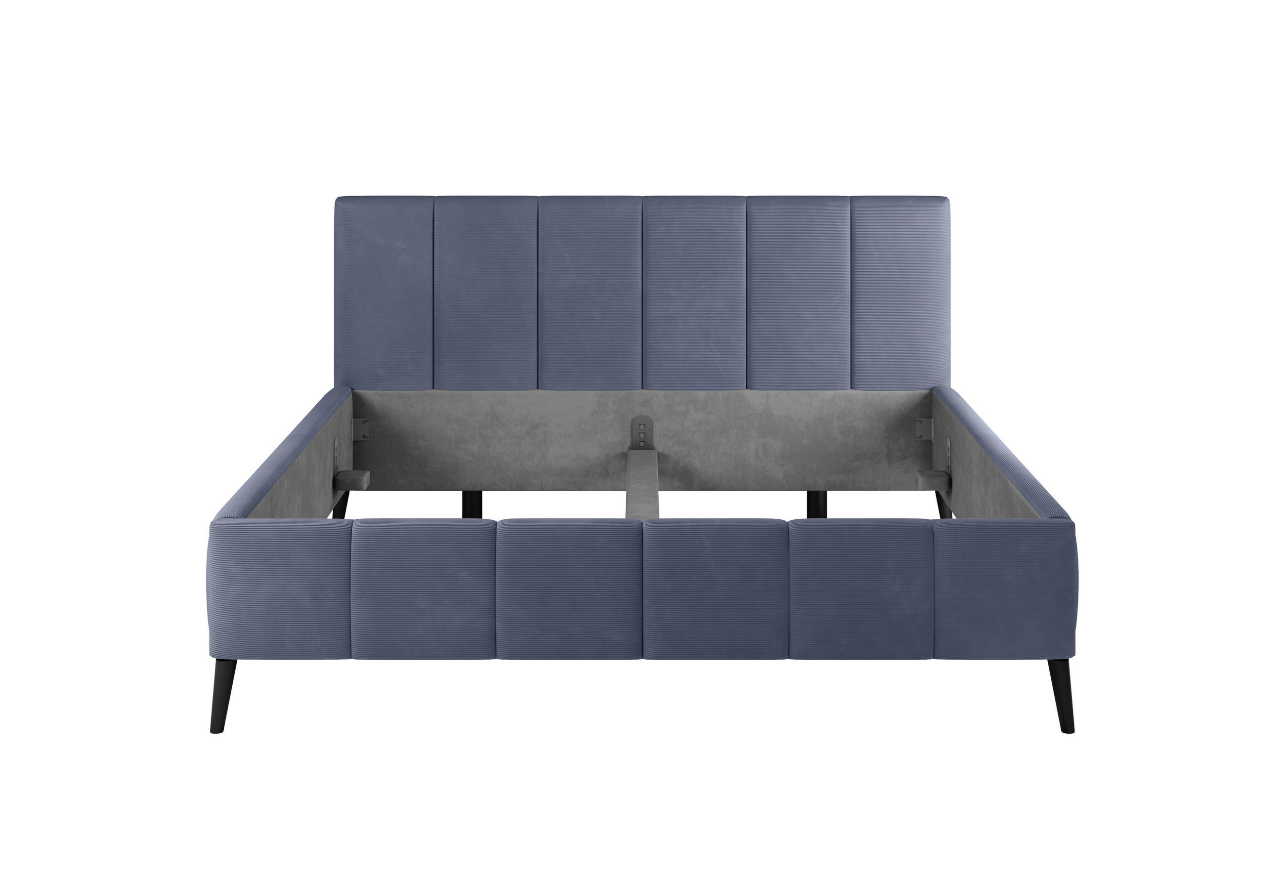 POLSTERBETT gepolstertes Kopfteil, Lattenrost 160/200 cm  in Lila  - Lila/Schwarz, Trend, Holz/Textil (160/200cm) - home24