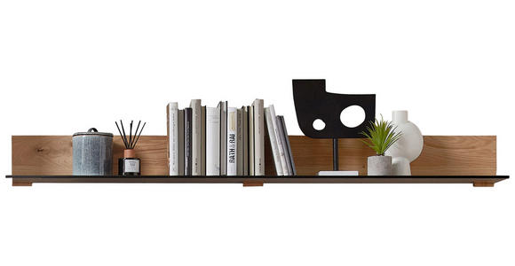 WANDBOARD 145/14/20 cm - Eichefarben, Design, Glas/Holz (145/14/20cm) - Novel