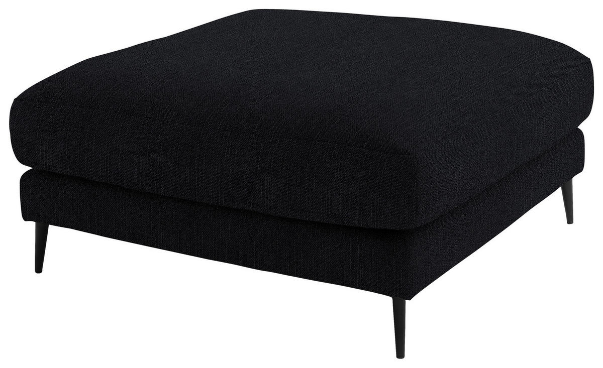 ECKSOFA in Flachgewebe Schwarz  - Schwarz, Design, Textil/Metall (177/253cm) - Dieter Knoll