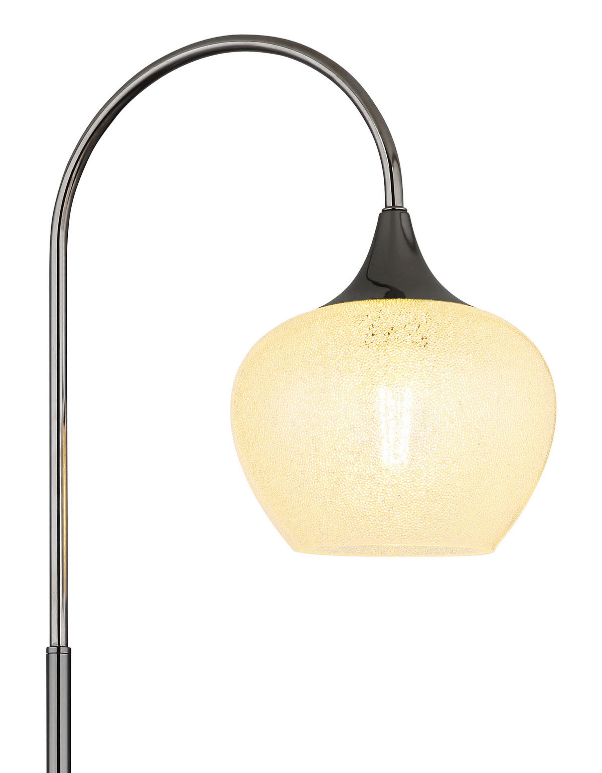 STEHLEUCHTE - Klar/Schwarz, Konventionell, Glas/Metall (39/25/150cm) - Globo