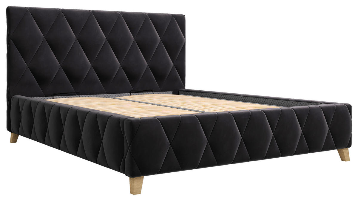 POLSTERBETT 120/200 cm  in Anthrazit  - Anthrazit, Modern, Holz/Holzwerkstoff (120/200cm) - MID.YOU