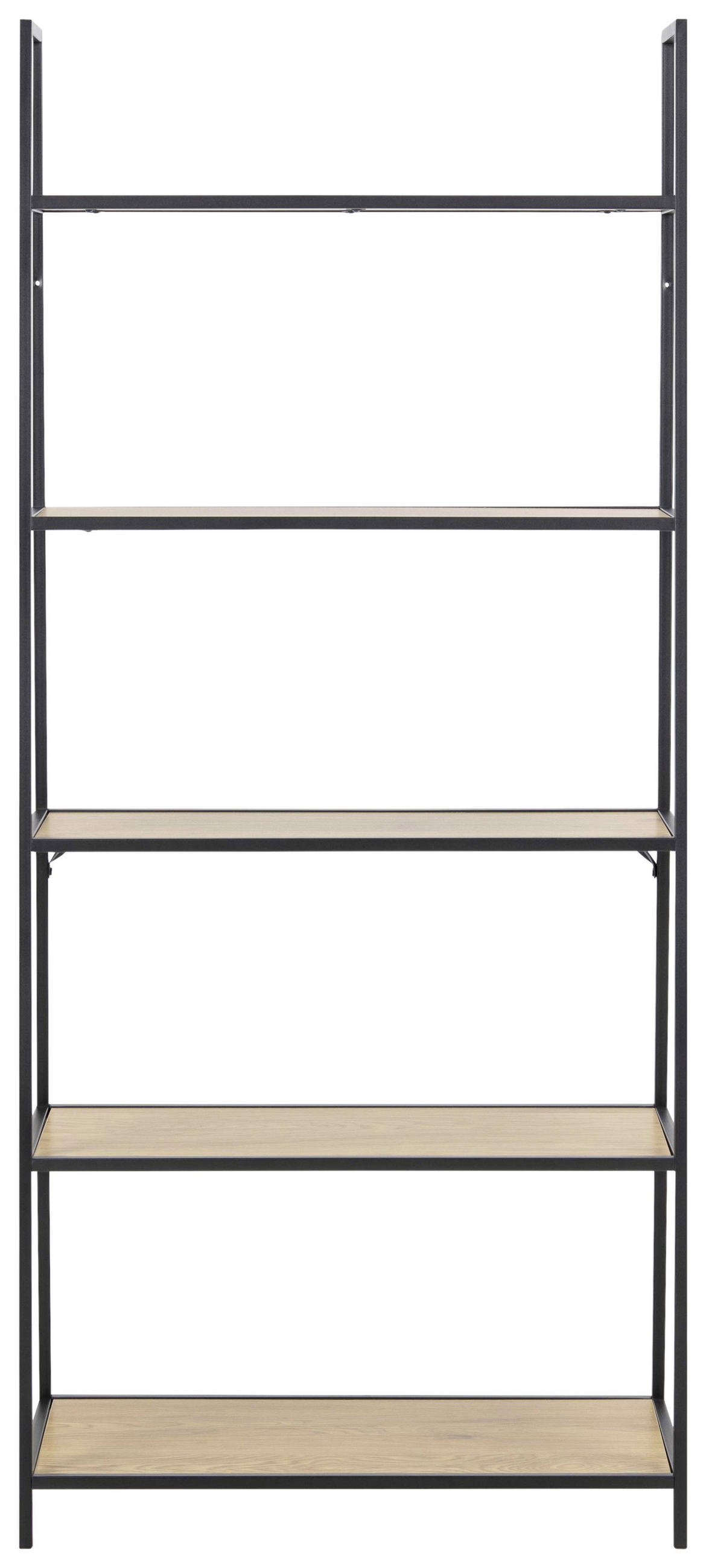 Wandboard in Schwarz/  77/174,5/36 cm Schwarz, Eichefarben  - Eichefarben/Schwarz, Trend, Holz (77/174,5/36cm) - MID.YOU