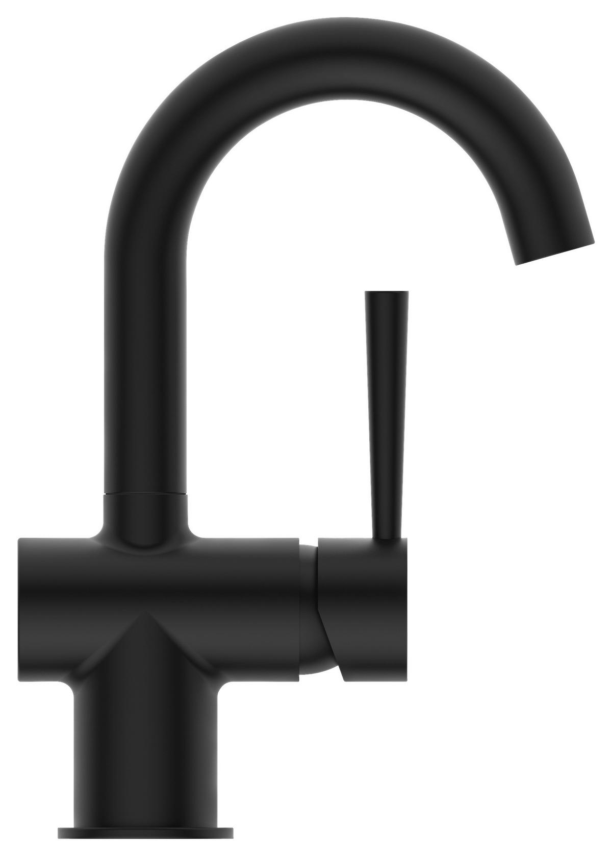 WASCHTISCHARMATUR CORNWALL  - Schwarz, Basics, Metall (15/25,7/12,5cm) - Schütte