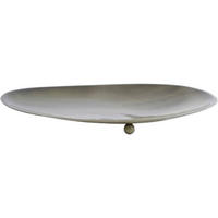 POSLUŽAVNIK DEKORATIVNI  - maslinasto zelena, Basics, metal (26.5/19/3cm)