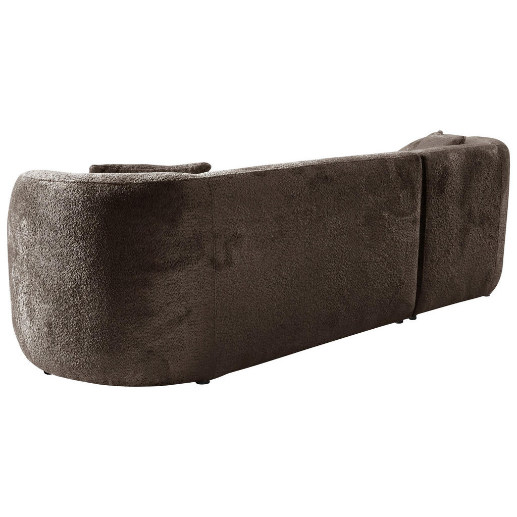 Thumbnail - Mid.you Ecksofa, Braun, Textil, 3-Sitzer, Ottomane links, L-Form, 264x143 cm, Made in EU, Wohnzimmer, Sofas & Couches, W...
