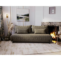 SCHLAFSOFA Jacquard Braun Stoffauswahl, Rücken echt  - Schwarz/Braun, Design, Textil/Metall (212/90/95cm) - Livetastic