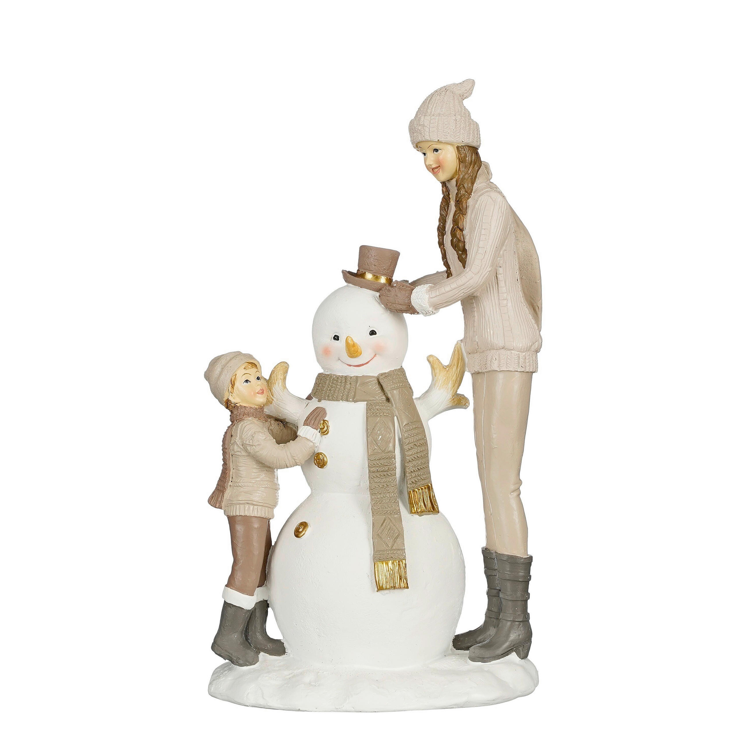 KARÁCSONYI FIGURA - bézs, Basics, műanyag (14/10/25.5cm)