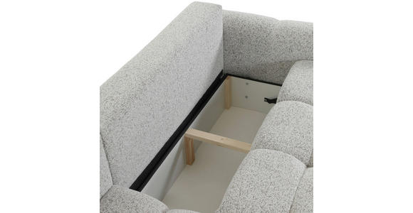 ECKSOFA Greige Flachgewebe - Greige/Schwarz, KONVENTIONELL, Kunststoff/Textil (175/276cm) - Carryhome
