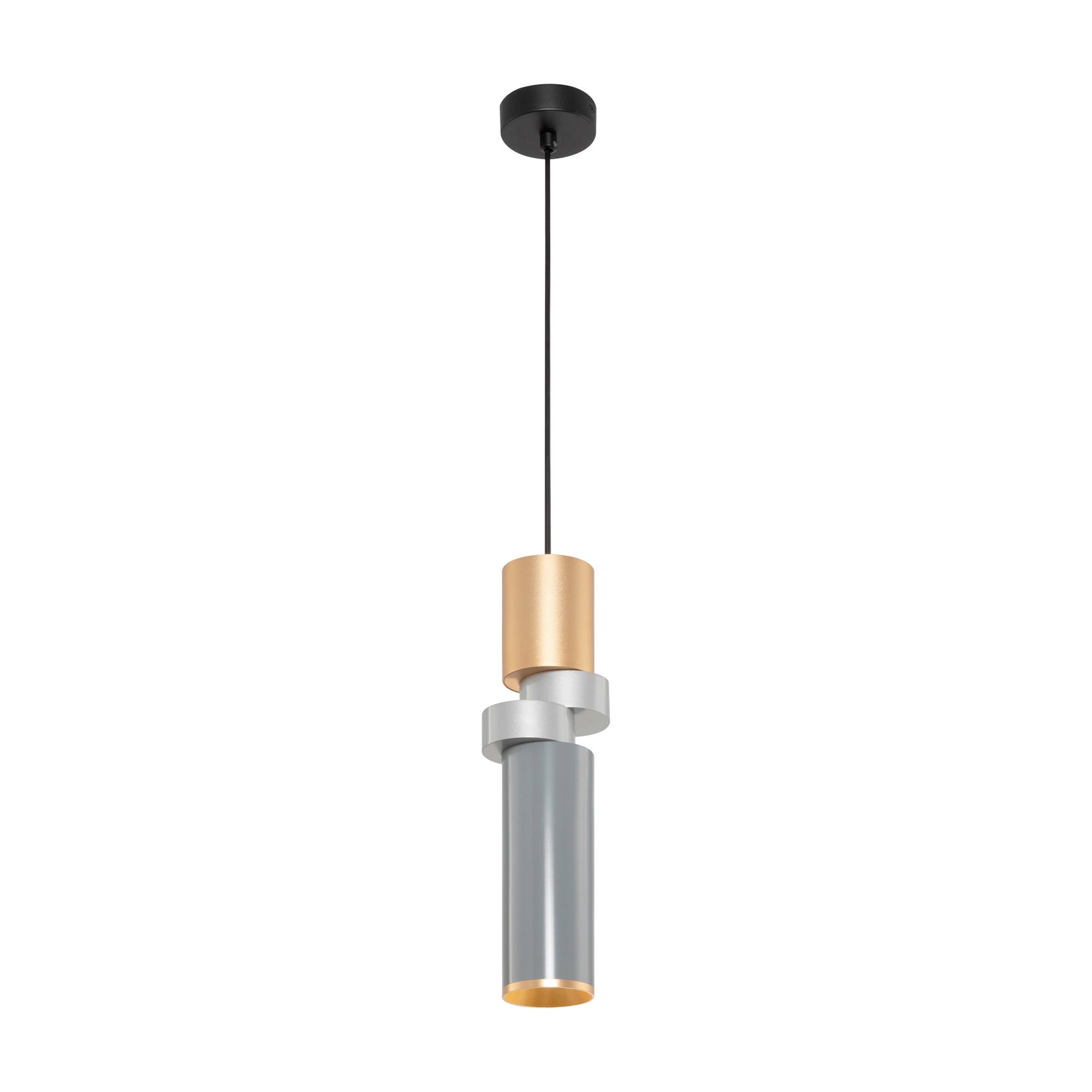 PENDELLEUCHTE Modern 9,5/6,5/33 cm   - Silberfarben/Messingfarben, Trend, Metall (9,5/6,5/33cm) - MAYTONI