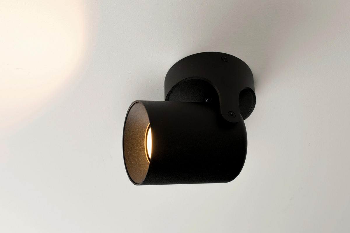 DECKENLEUCHTE 10/17 cm   - Schwarz, Basics, Metall (10/17cm) - Zuiver