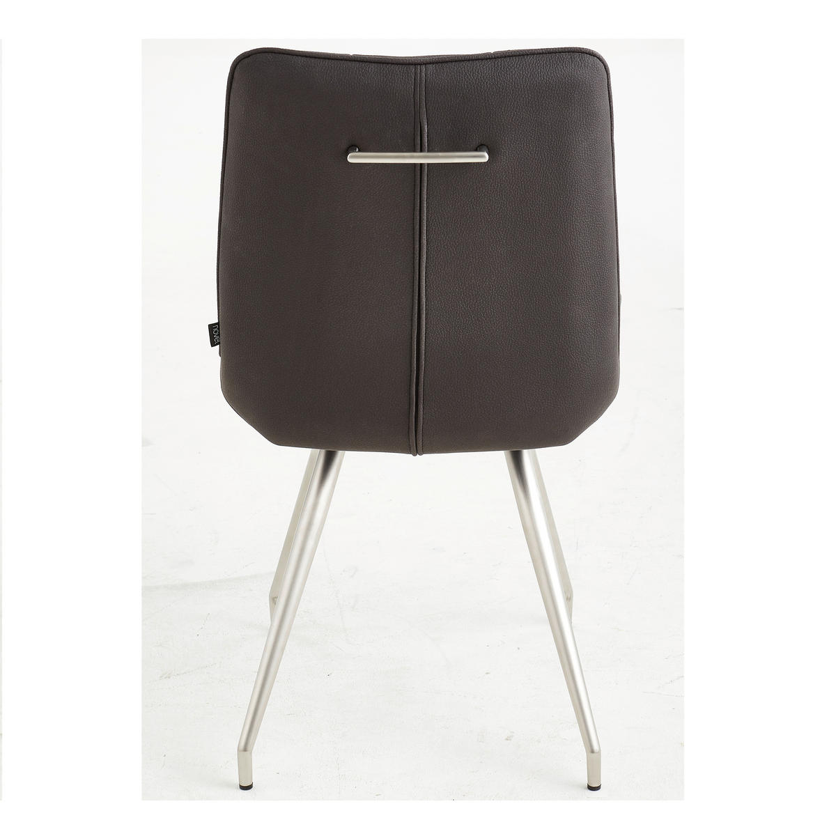 STOLICA  crna, boje oplemenjenog čelika  metal, tekstil      - boje oplemenjenog čelika/crna, Design, metal/tekstil (51/89/66cm) - Novel
