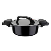 KOCHTOPF Energiespartopf 4 l  - Schwarz, Basics, Metall (24cm) - GSW