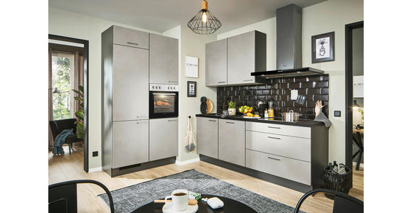 ECKKÜCHE 120/220 cm in Graphitfarben, Schwarz, Sandfarben - Sandfarben/Schwarz, Design, Holzwerkstoff/Metall (120/220cm) - Xora