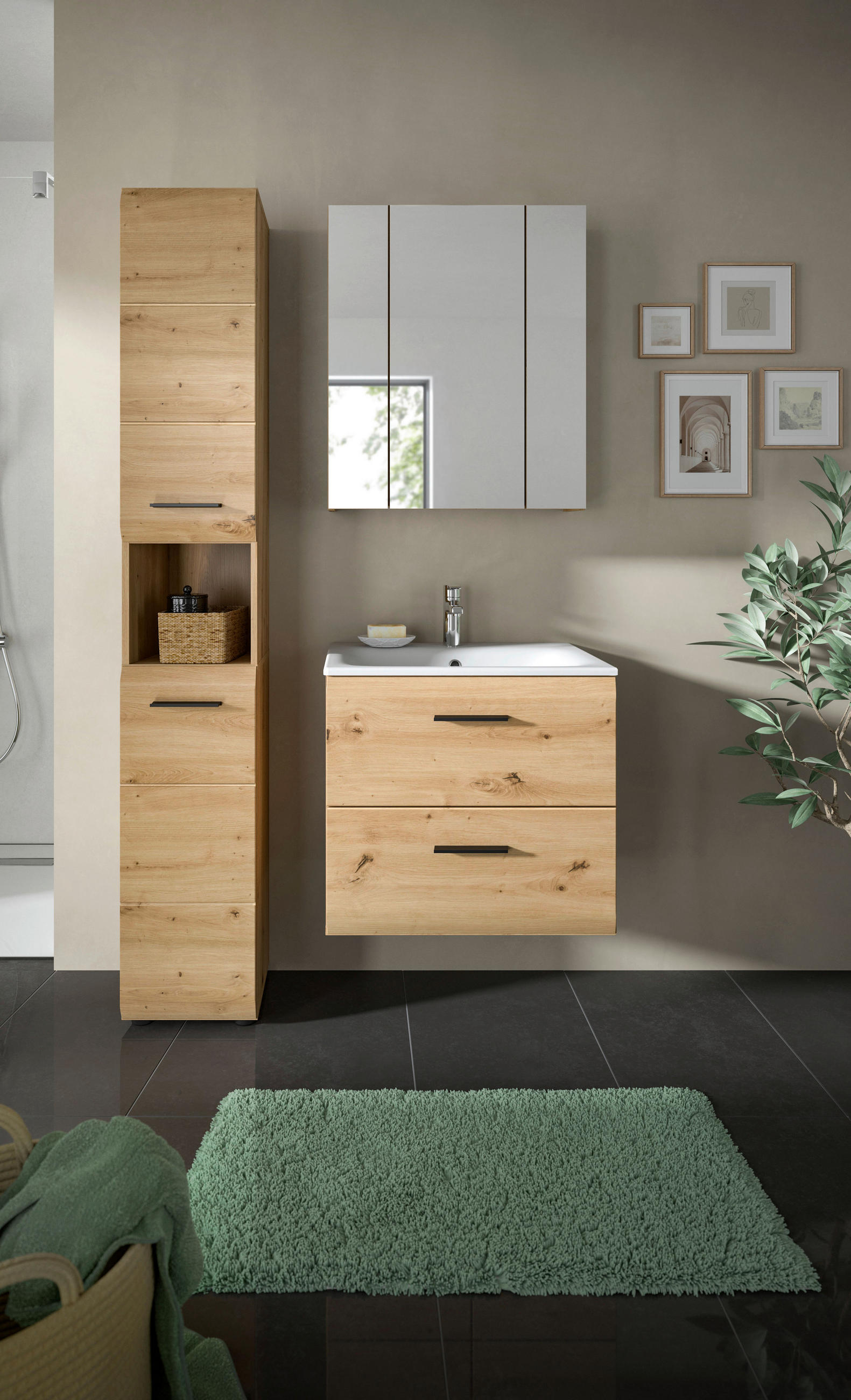 Mid.you Badezimmer Eiche Artisan 90 cm