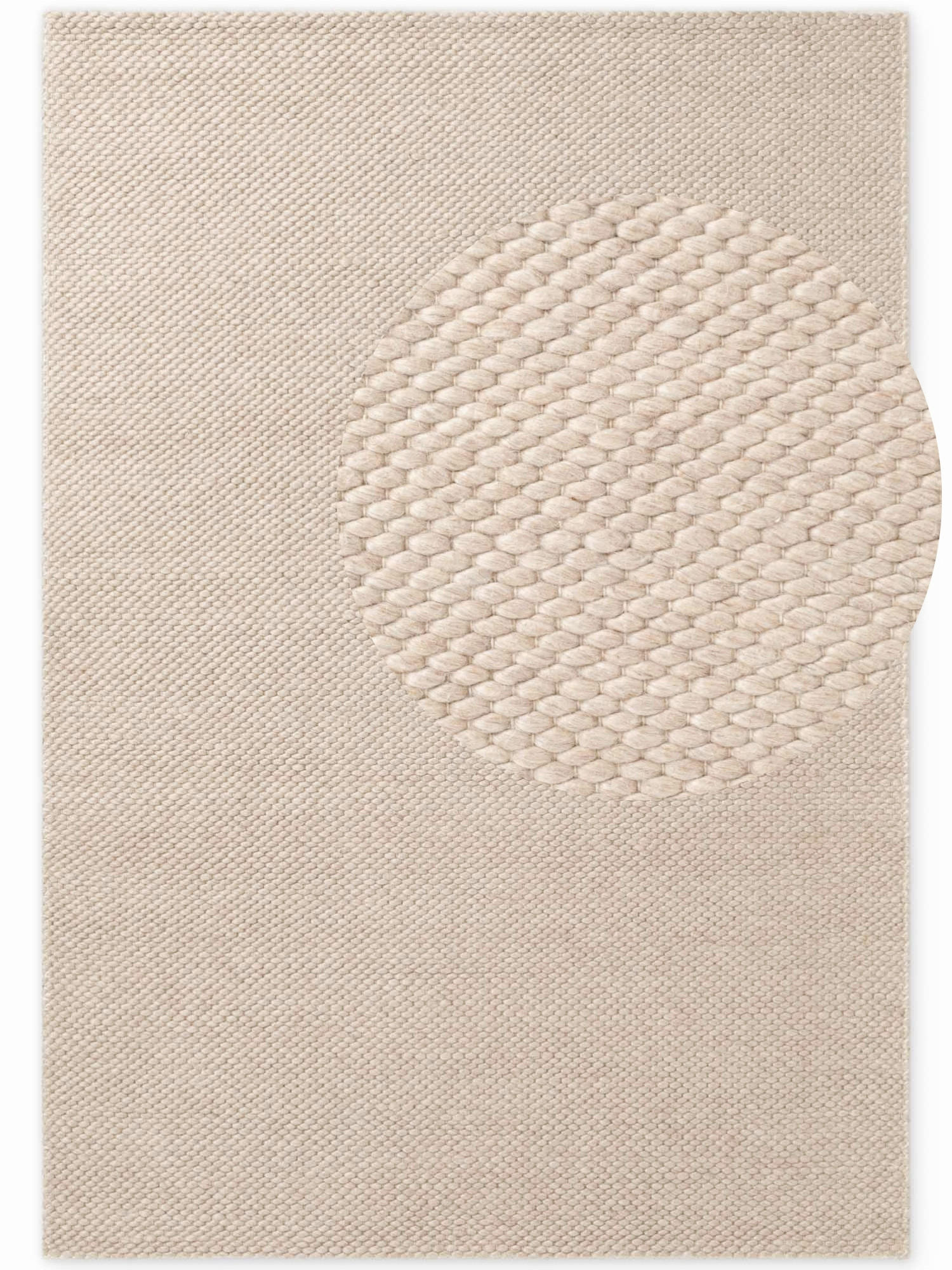 Elle Decoration Wollteppich Lyon Beige 160x230 cm