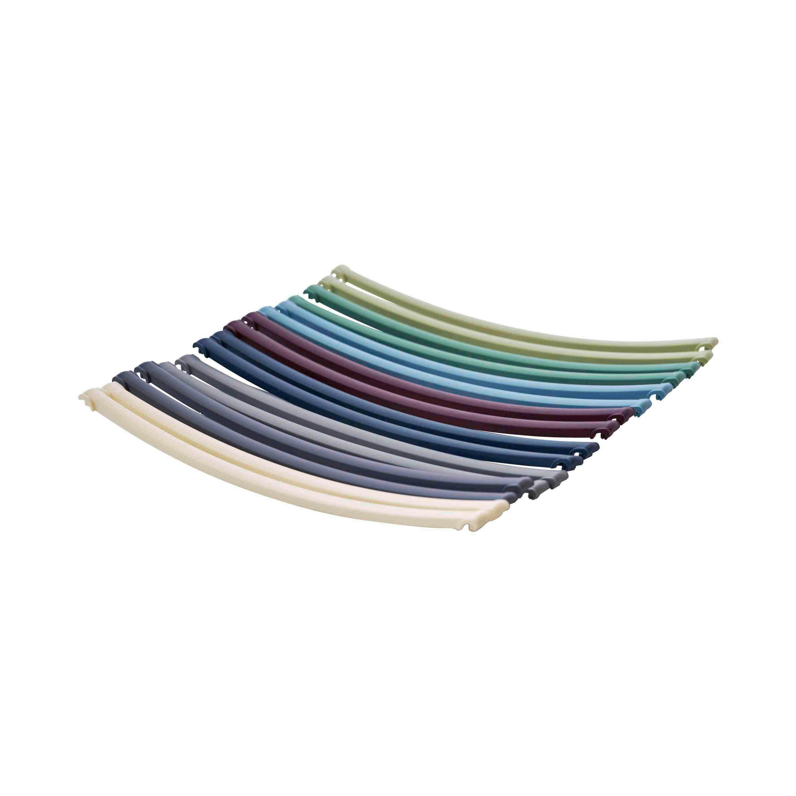 Zubehör-Gartenstuhl Kunststoff Anthrazit, Blau, Grau, Grün, Weiß, Petrol, Bordeaux, Hellgrün  - Blau/Bordeaux, Natur, Kunststoff (13/13/49cm) - Gardenson