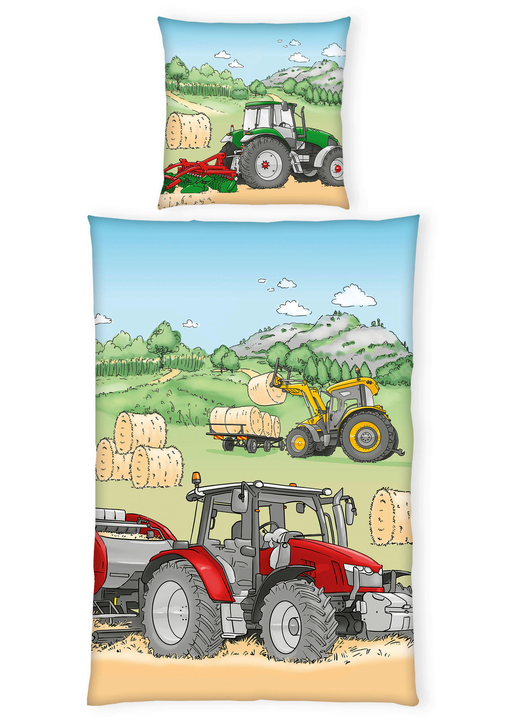 JUGENDBETTWÄSCHE Renforcé 135/200 cm  - Blau/Beige, Trend, Textil (135/200cm) - Herding