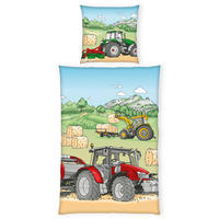 JUGENDBETTWÄSCHE Renforcé 135/200 cm  - Blau/Beige, Trend, Textil (135/200cm) - Herding
