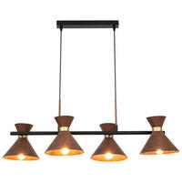 HÄNGELEUCHTE 85/32/120,5 cm  - Walnussfarben, Trend, Metall (85/32/120,5cm) - Novel