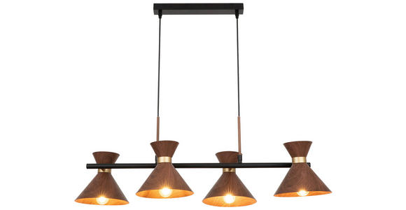 HÄNGELEUCHTE 85/32/120,5 cm  - Walnussfarben, Trend, Metall (85/32/120,5cm) - Novel
