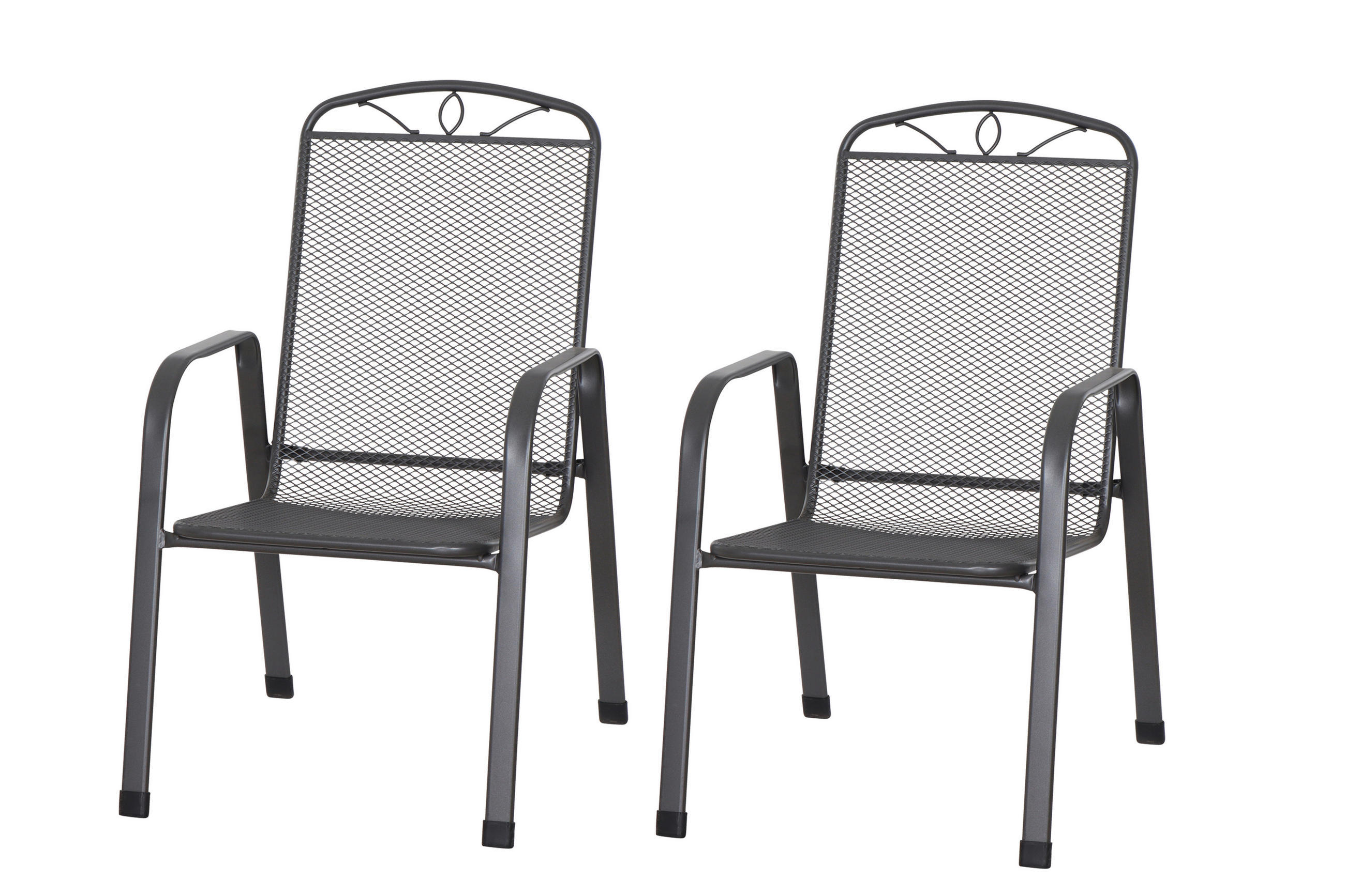 GARTENSESSEL-SET Metall Anthrazit  - Anthrazit, Basics, Metall (57/94/75cm) - Siena Garden