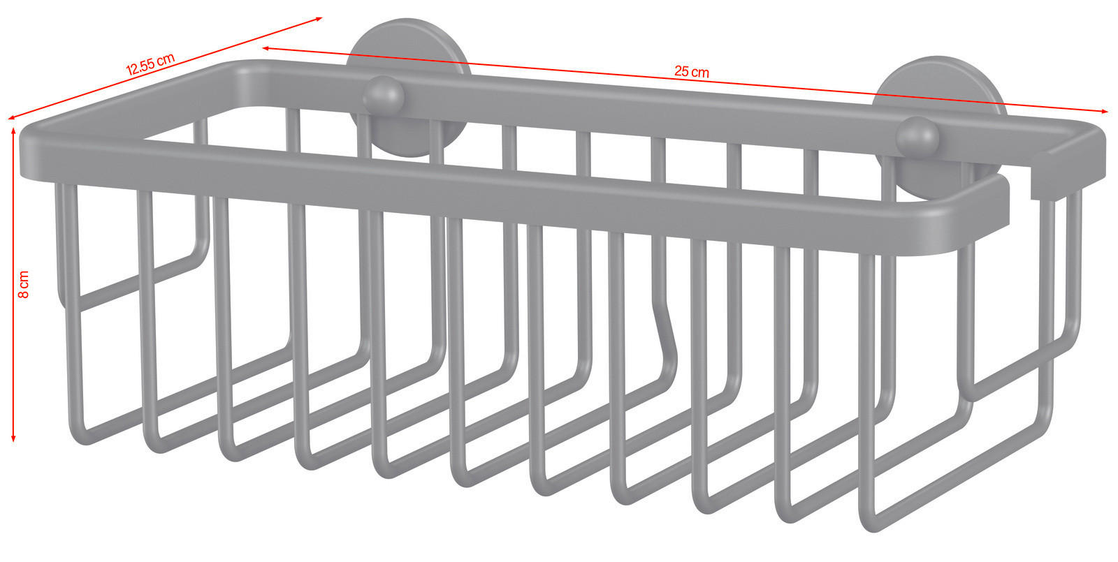 DUSCHABLAGE - Schwarz, Basics, Metall (25/12,5/9,2cm) - Tesa