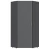 ECKSCHRANK 80/185/80 cm Graphitfarben  - Alufarben/Graphitfarben, KONVENTIONELL, Holzwerkstoff/Kunststoff (80/185/80cm) - Xora