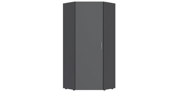 ECKSCHRANK 80/185/80 cm - Alufarben/Graphitfarben, KONVENTIONELL, Holzwerkstoff/Kunststoff (80/185/80cm) - Xora