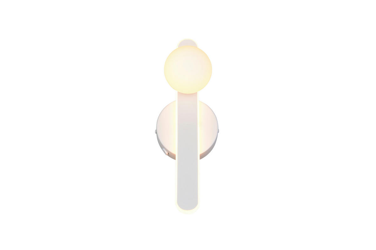 LED-WANDLEUCHTE Napoli 12/34,5 cm  - Weiß, Design, Glas/Kunststoff (12/34,5cm) - Trio Leuchten