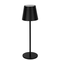 NABÍJATEĽNÁ STOLNÁ LAMPA 11/36,5 cm - čierna, Konventionell, kov (11/36,5cm) - Novel