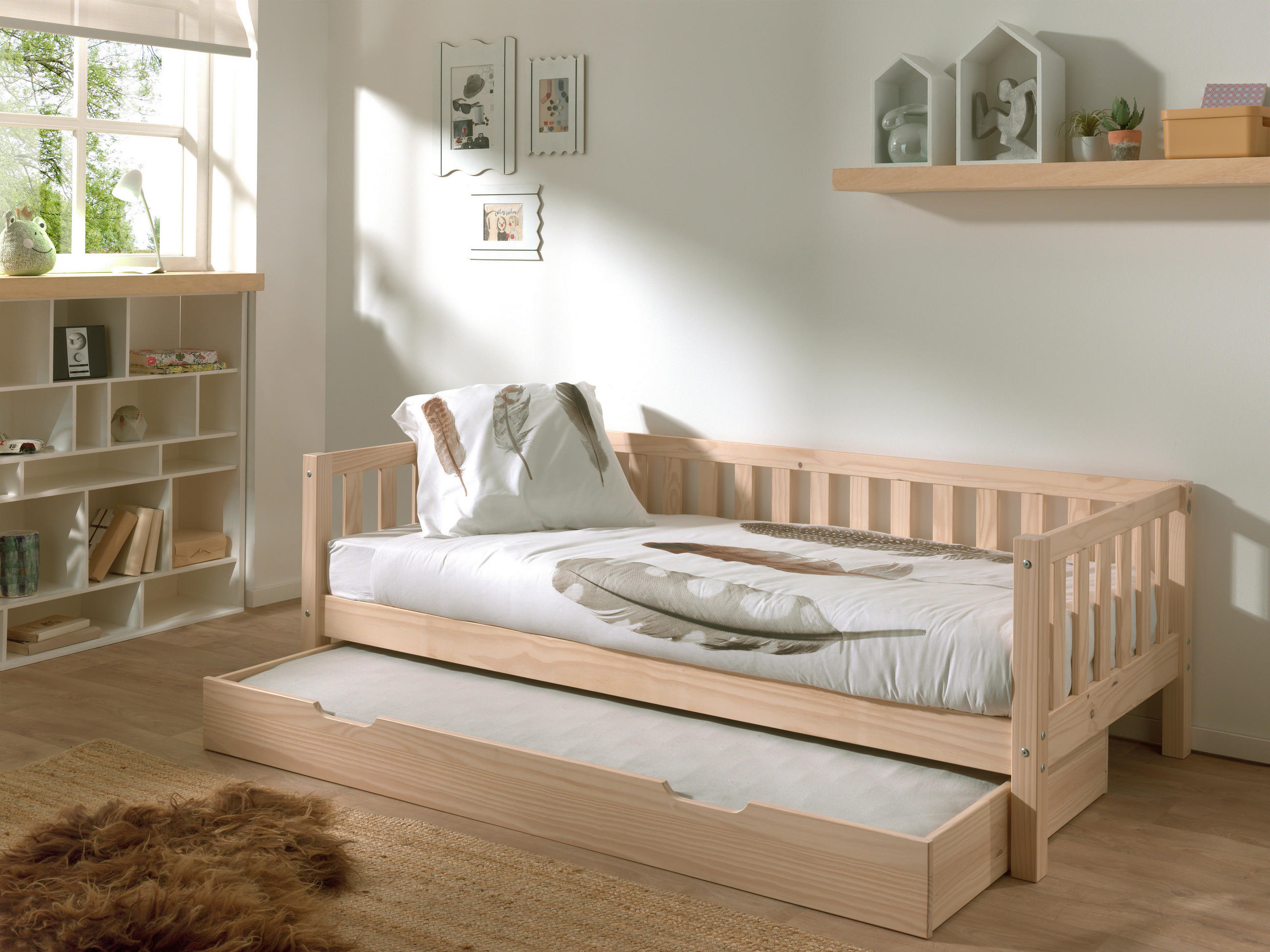 AUSZIEHBETT 90/200 cm  in Kieferfarben  - Kieferfarben, MODERN, Holz/Holzwerkstoff (90/200cm) - MID.YOU