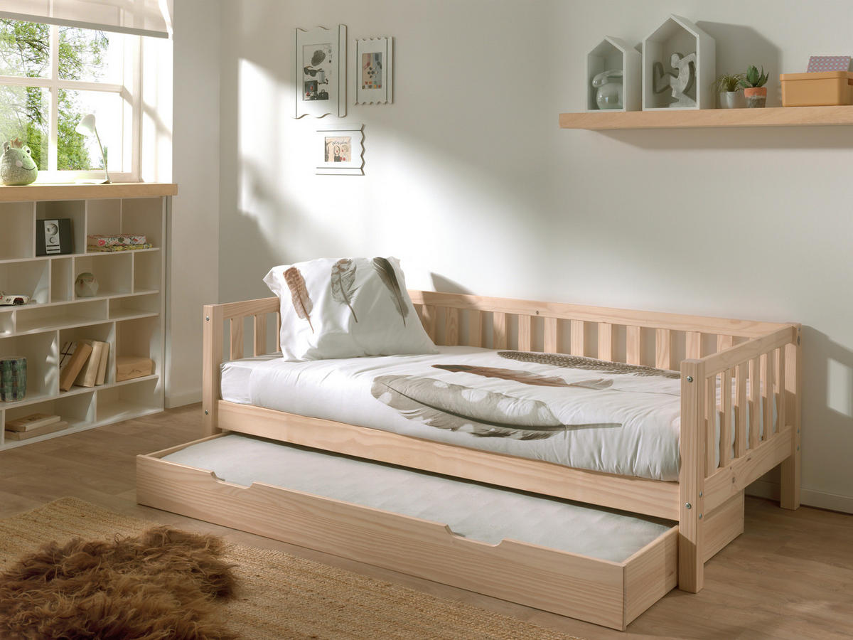 AUSZIEHBETT 90/200 cm  in Kieferfarben  - Kieferfarben, MODERN, Holz/Holzwerkstoff (90/200cm) - MID.YOU